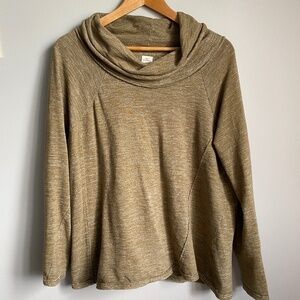 O'Neill Women's Army/Olive Green Cowl Neck Pullover‎ Sweatshirt Size X-Large
